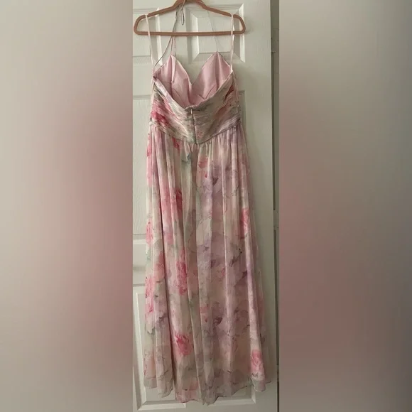 RALPH LAUREN  Evening Dress | Spring Pink Multi Color | Size 14 - Picture 2 of 6